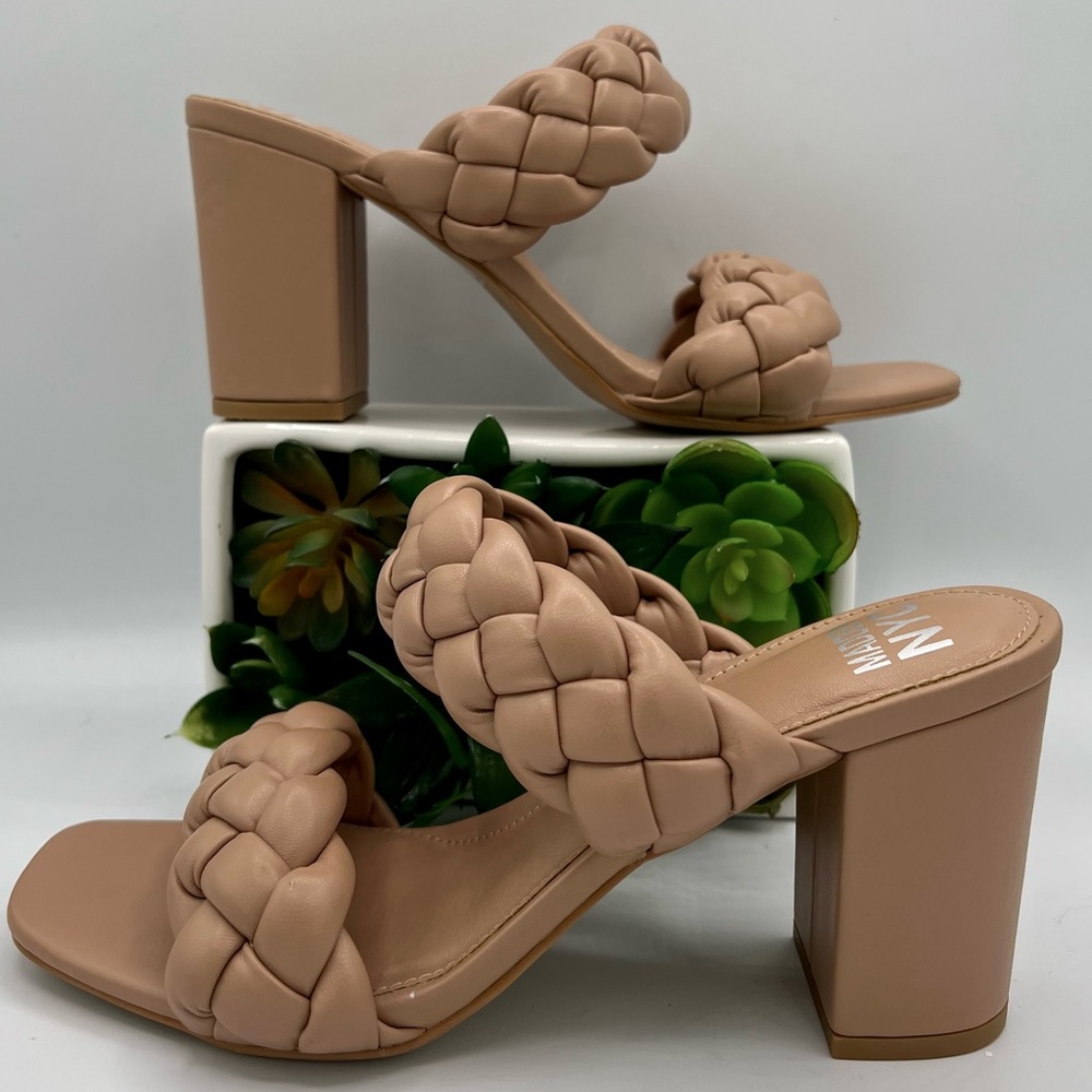 🌺Madden NYC Women's Braided Heel
Sandal | Slide On | 3.5" Heel🌸🌺